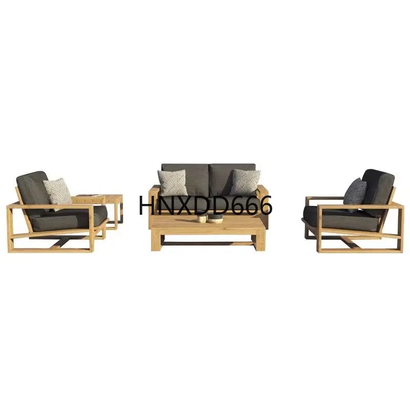 Outdoor Furniture Teak Wood - Outdoor-Sofa für Hotels, Einzelsofa aus Massivholz,