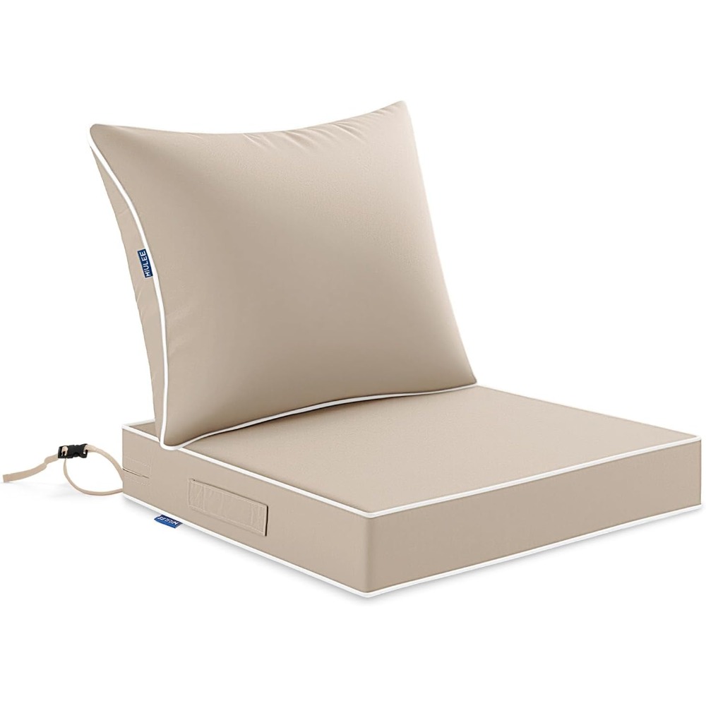 Outdoor Furniture Cushions 24 X 24 - Beige Outdoor-Sitzkissen 24x24 Zoll Wasserdicht &
