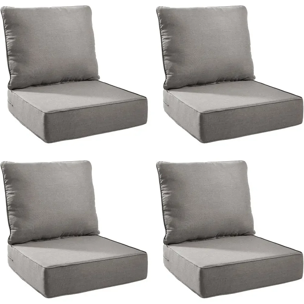 Outdoor Furniture Cushions 24 X 24 - UV- und wasserbeständiges Outdoor-Kissenset, 6 dicke