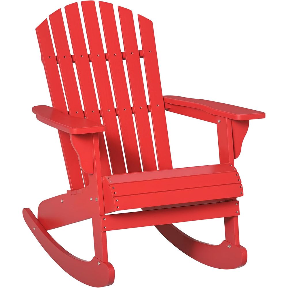 Adirondack Chair Wood - Holz-Adirondack-Schaukelstuhl für den Außenbereich, Lounge-Sessel mit