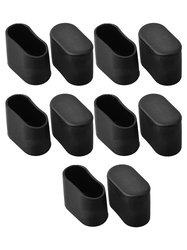 Outdoor Furniture Leg Protectors - 10 Stück Gummi-Stuhlbeinkappen, ovale Abdeckungen, Möbel,