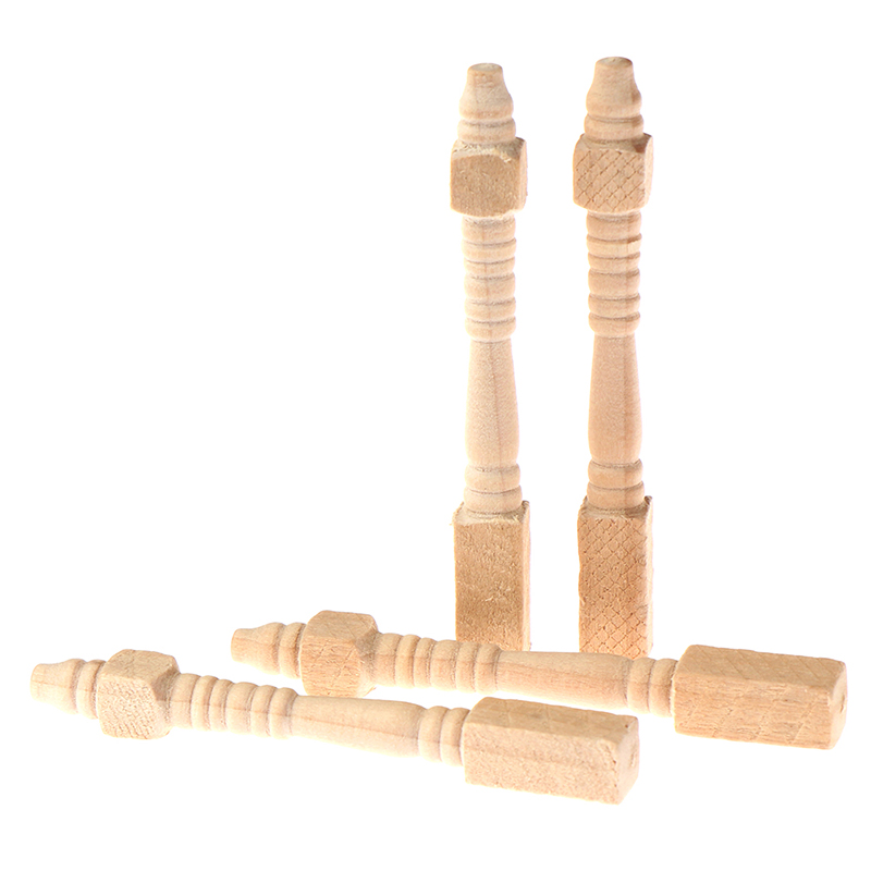 Adirondack Chair Wood - 4 Stücke 1:12 Puppenhaus Miniatur Holz