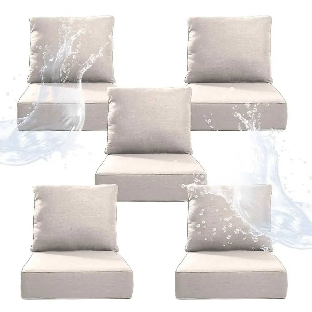 Outdoor Furniture Cushions 24 X 24 - 6 dicke Outdoor-Stuhlkissen (5er-Pack) – 24