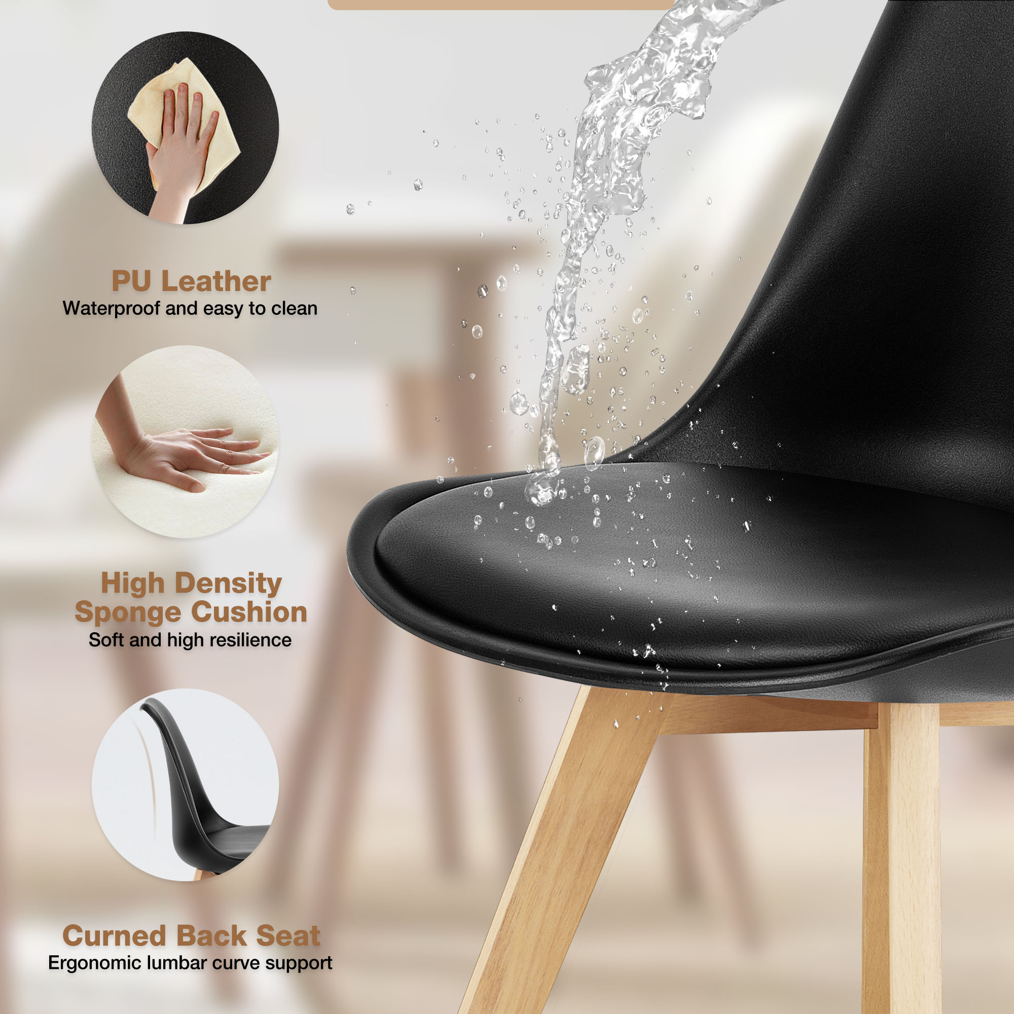 JHK Esszimmerstühle aus PU-Led – Adirondack Chair Wood Bewertung und Preis