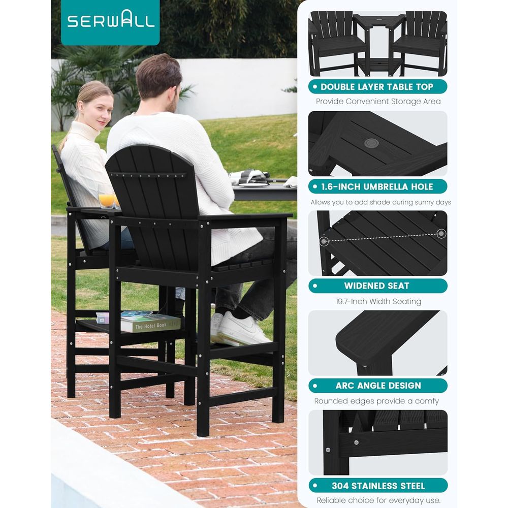 Hohe Adirondack-Stühle im 2er- – Outdoor Furniture Ofo Bewertung und Preis