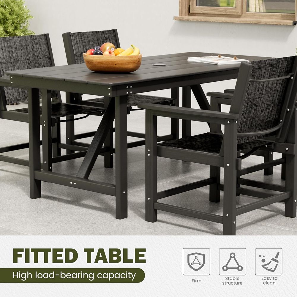 HDPE Garten-Essgruppe für 4 Pe – Outdoor Furniture Ofo Bewertung und Preis