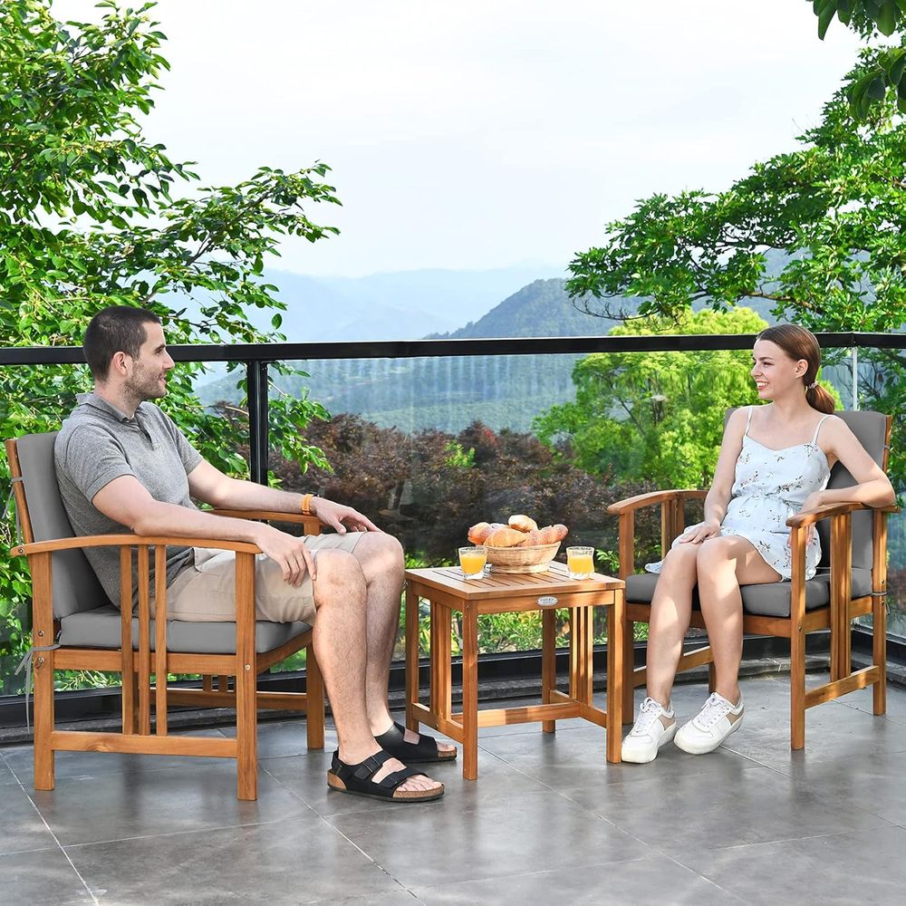 3-teiliges Terrassenmöbel-Set, – Outdoor Furniture Ofo Bewertung und Preis