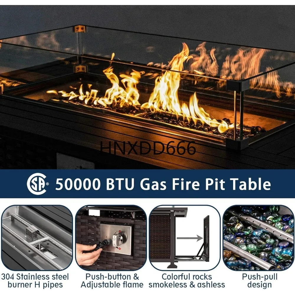 Gartenmöbel-Set mit Feuerstell – Outdoor Furniture With Fire Pit Table Bewertung und Preis
