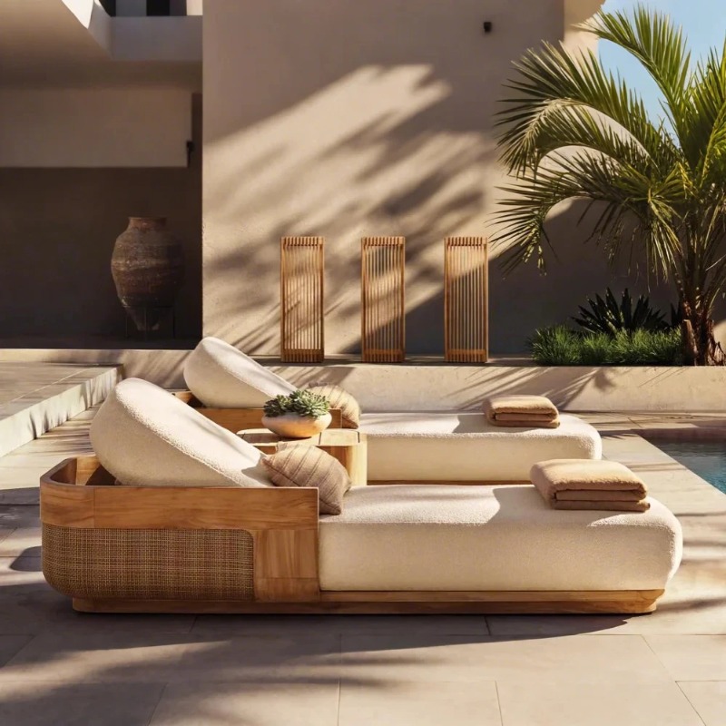 Sonnenliege & Tagesbett-Set au – Outdoor Furniture Teak Wood Bewertung und Preis
