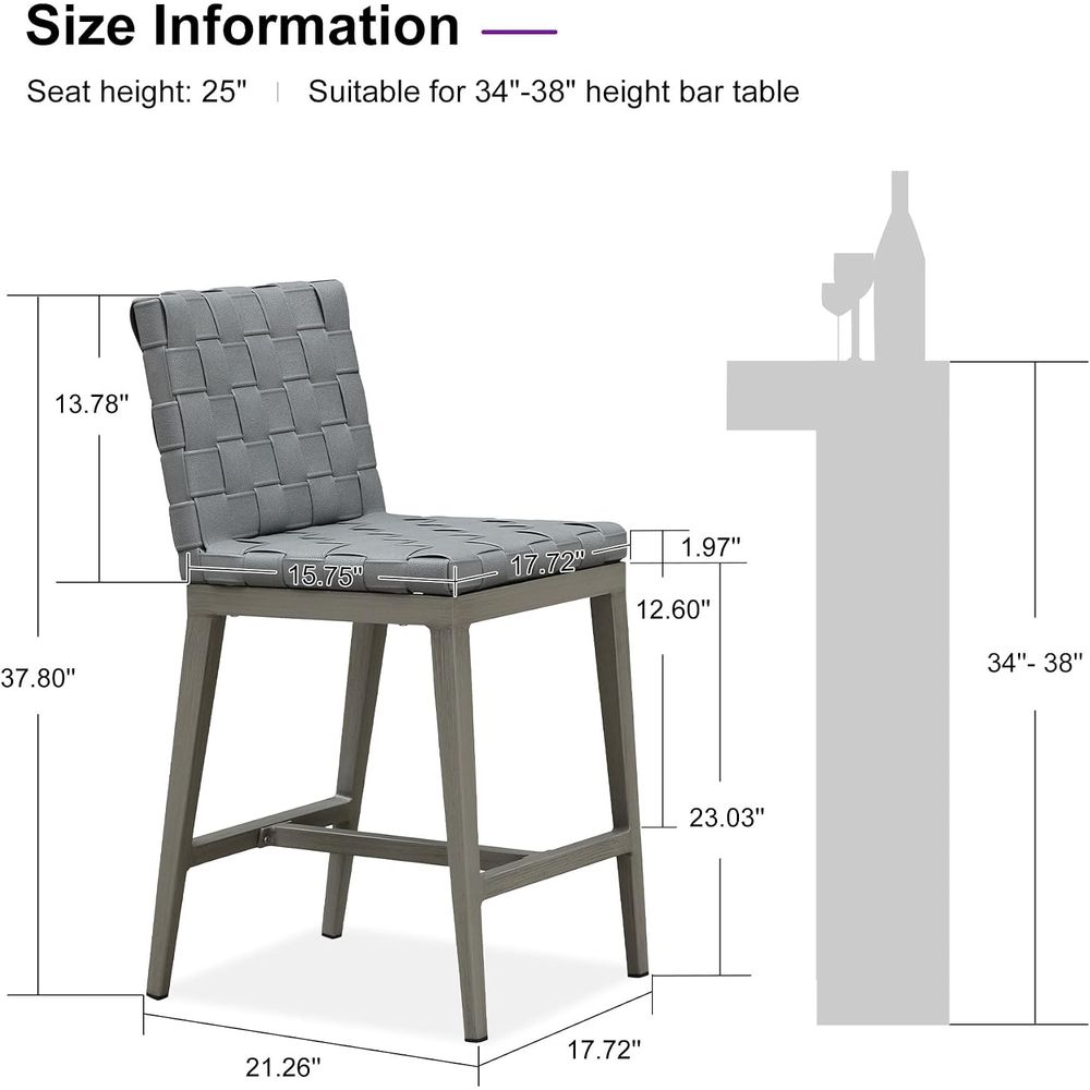 Outdoor-Barhocker-Set, 2-teili – Outdoor Furniture Ofo Bewertung und Preis