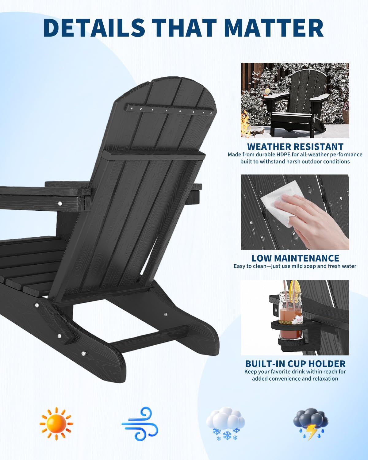 Klappbarer Adirondack-Stuhl au – Adirondack Chair Wood Bewertung und Preis