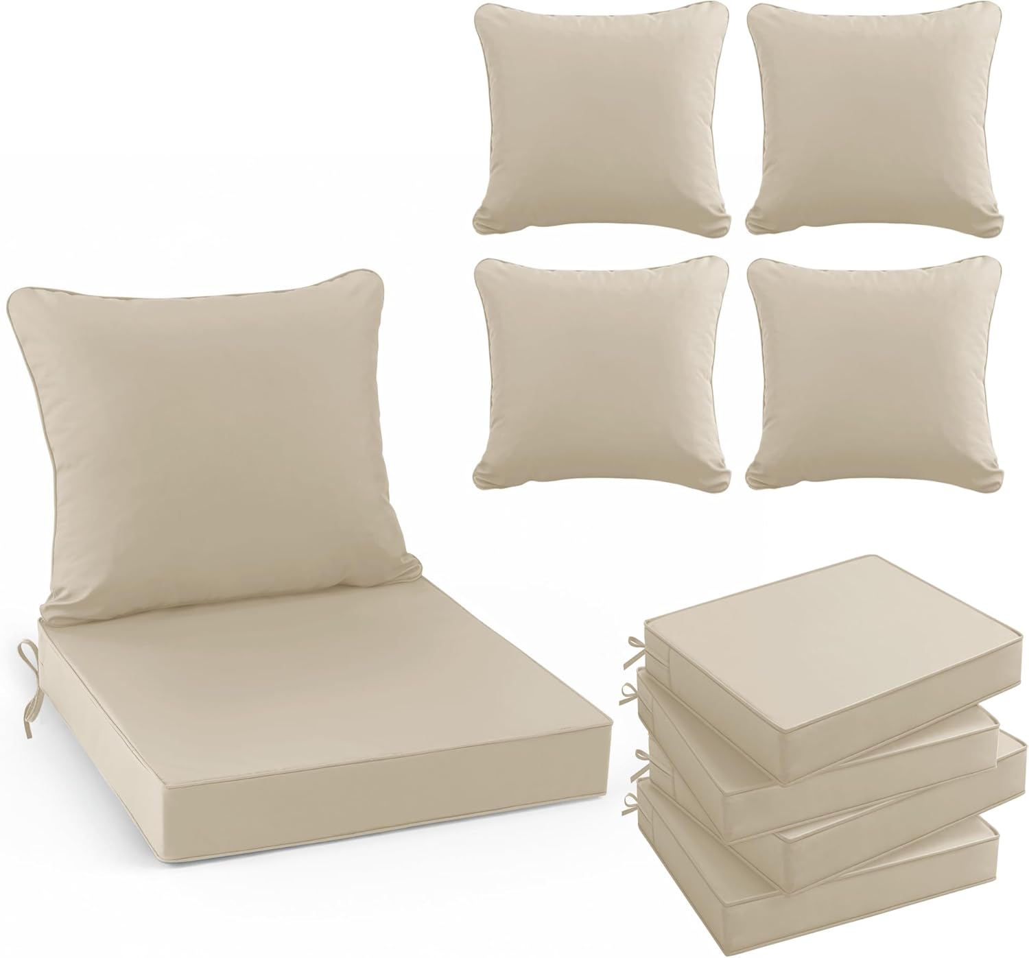 Outdoor-Stuhlkissen-Set, 4 Stü – Outdoor Furniture Cushions 24 X 24 Bewertung und Preis