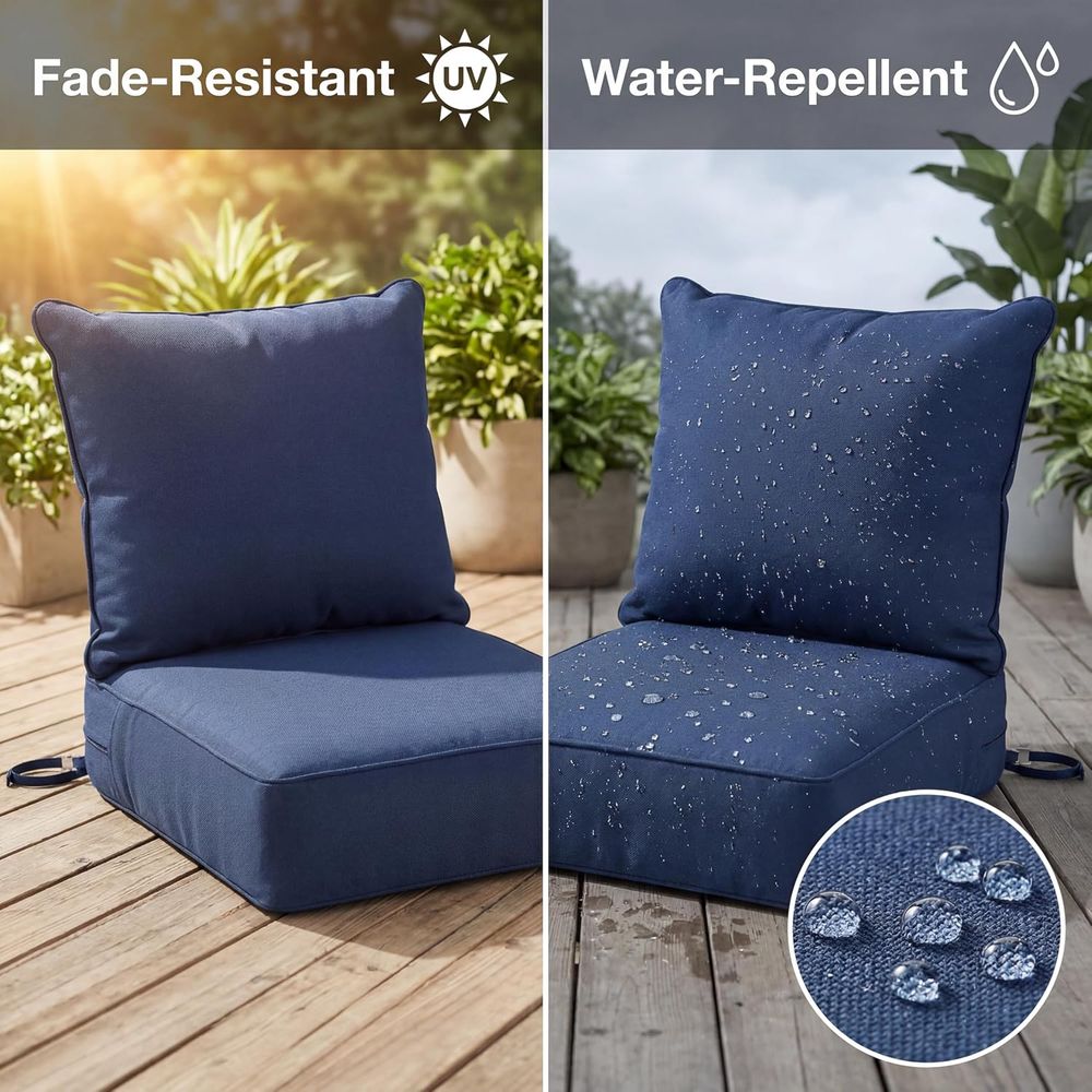 6 dicke Outdoor-Stuhlkissen, 2 – Outdoor Furniture Cushions 24 X 24 Bewertung und Preis