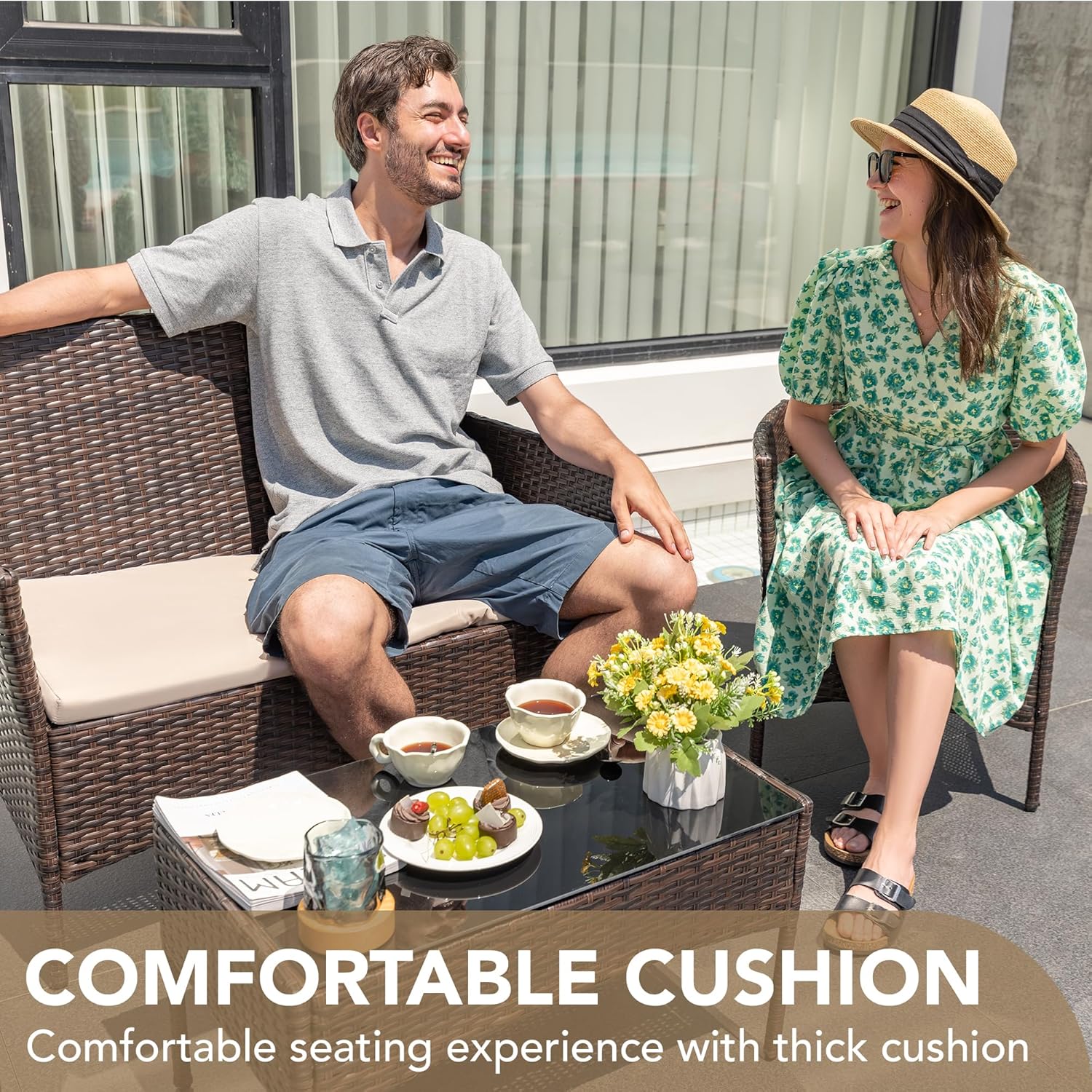 4-teiliges Outdoor-Gartenmöbel – Outdoor Furniture Ofo Bewertung und Preis