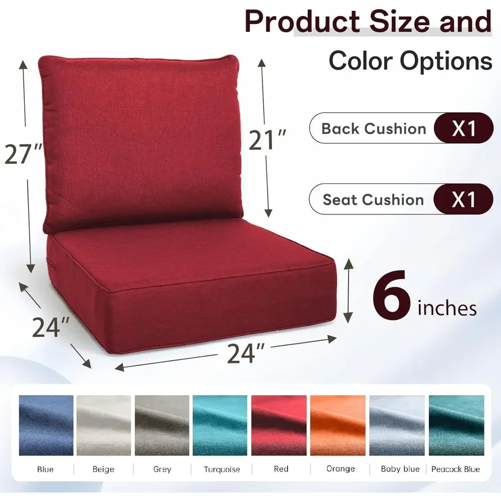 Outdoor-Sitzkissen-Set – 4 x 2 – Outdoor Furniture Cushions 24 X 24 Bewertung und Preis