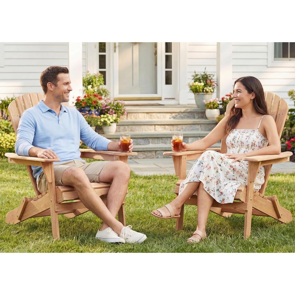 Klassisches 4-teiliges Adirond – Adirondack Chair Wood Bewertung und Preis