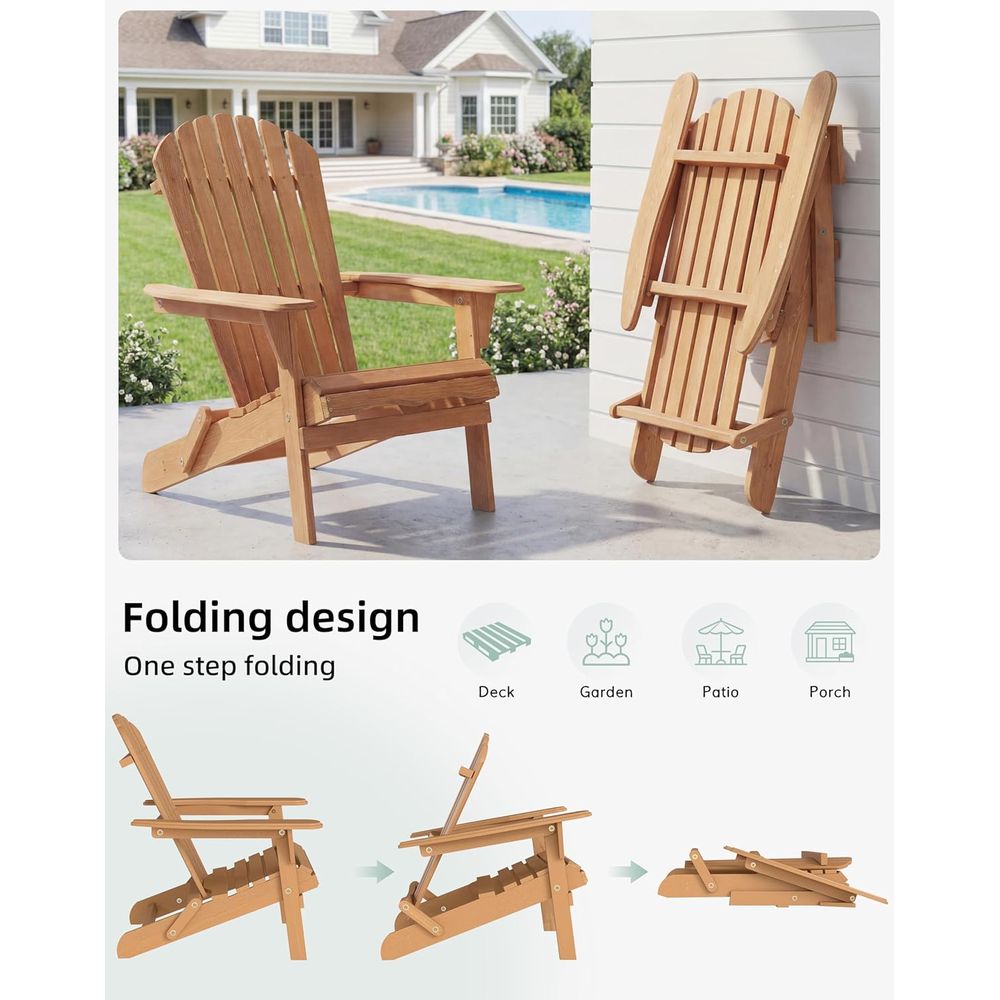 Klassisches 4-teiliges Adirond – Adirondack Chair Wood Bewertung und Preis
