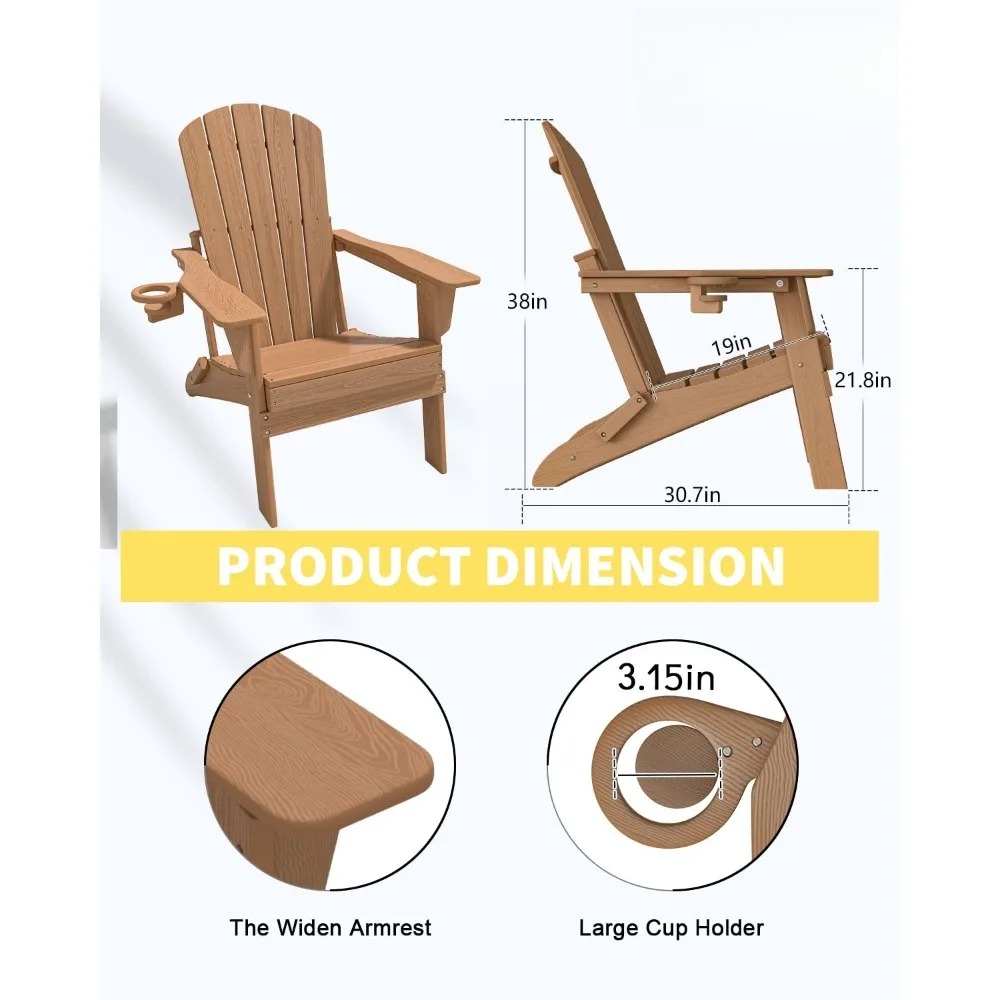 3-teiliges klappbares Adironda – Adirondack Chair Wood Bewertung und Preis
