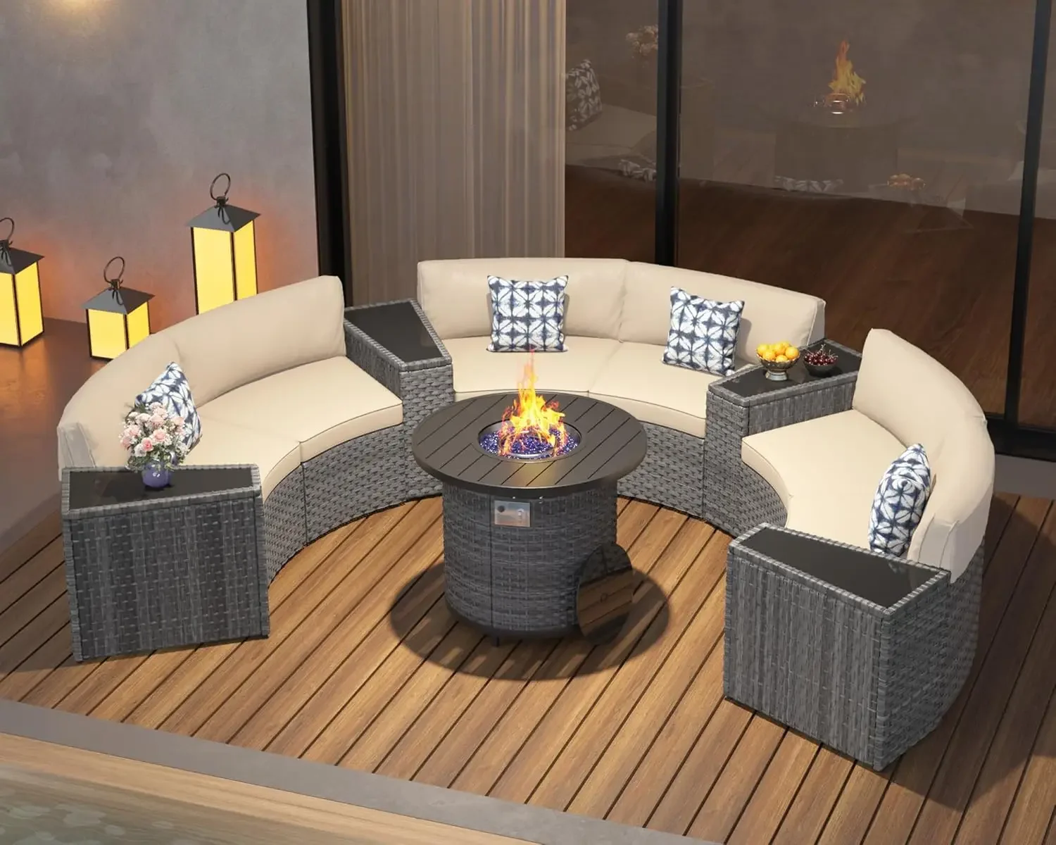 l Terrassenmöbel-Set mit 32-Zo – Outdoor Furniture With Fire Pit Table Bewertung und Preis