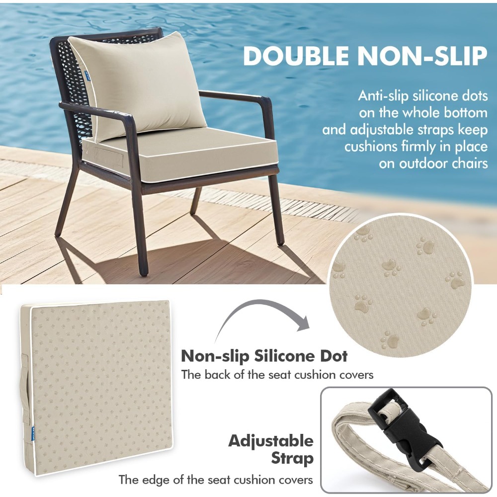 Beige Outdoor-Sitzkissen 24x24 – Outdoor Furniture Cushions 24 X 24 Bewertung und Preis