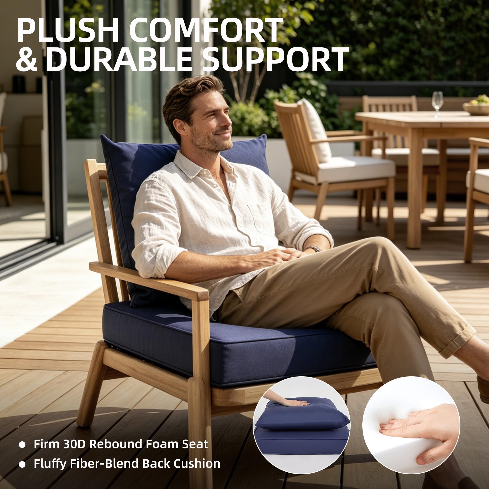 24x24 Outdoor-Stuhlkissen-Set, – Outdoor Furniture Cushions 24 X 24 Bewertung und Preis