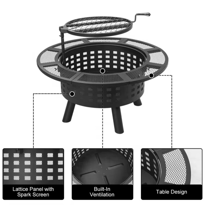 2026 Heißer Verkauf Garten Out – Outdoor Furniture With Fire Pit Table Bewertung und Preis