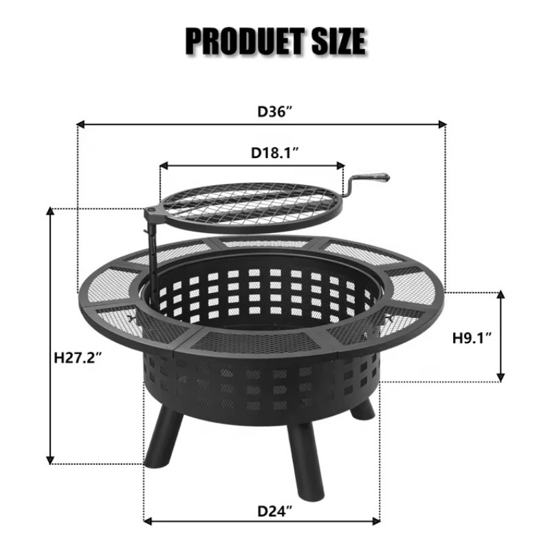 2026 Heißer Verkauf Garten Out – Outdoor Furniture With Fire Pit Table Bewertung und Preis