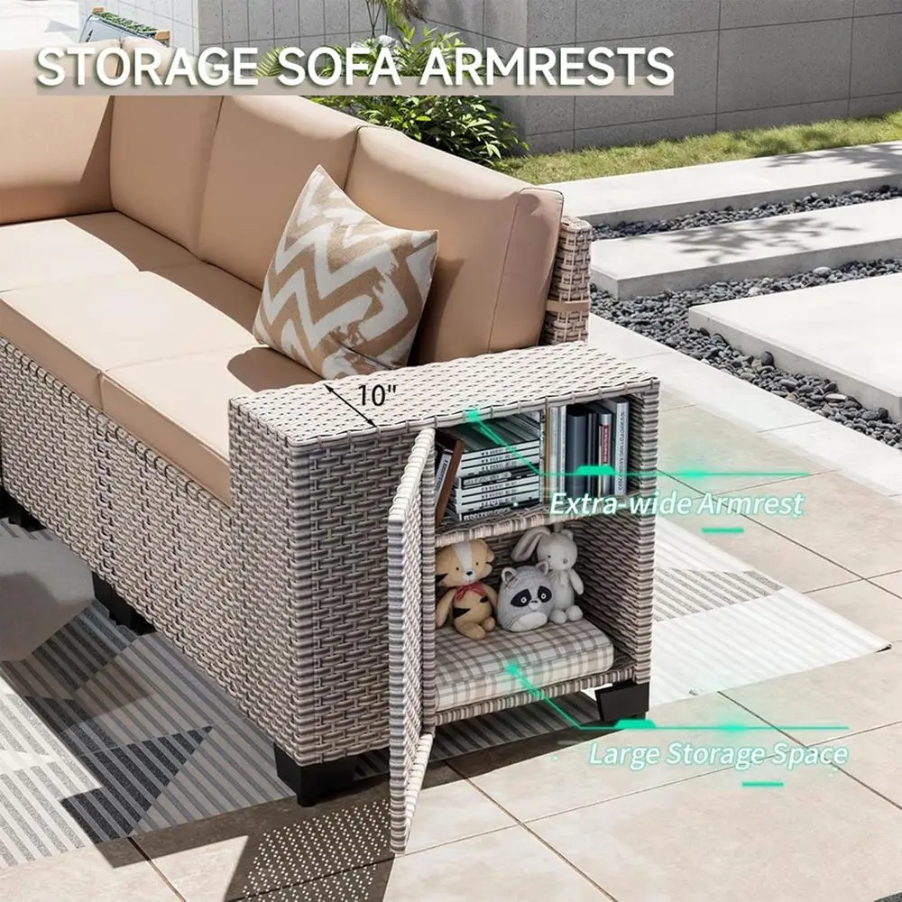 7-teiliges Outdoor-Terrassenmö – Outdoor Furniture With Fire Pit Table Bewertung und Preis