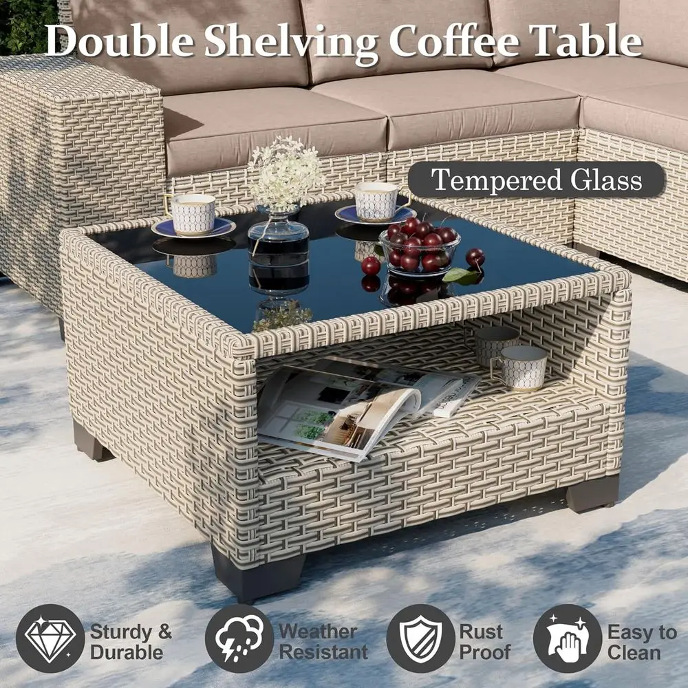 7-teiliges Outdoor-Terrassenmö – Outdoor Furniture With Fire Pit Table Bewertung und Preis