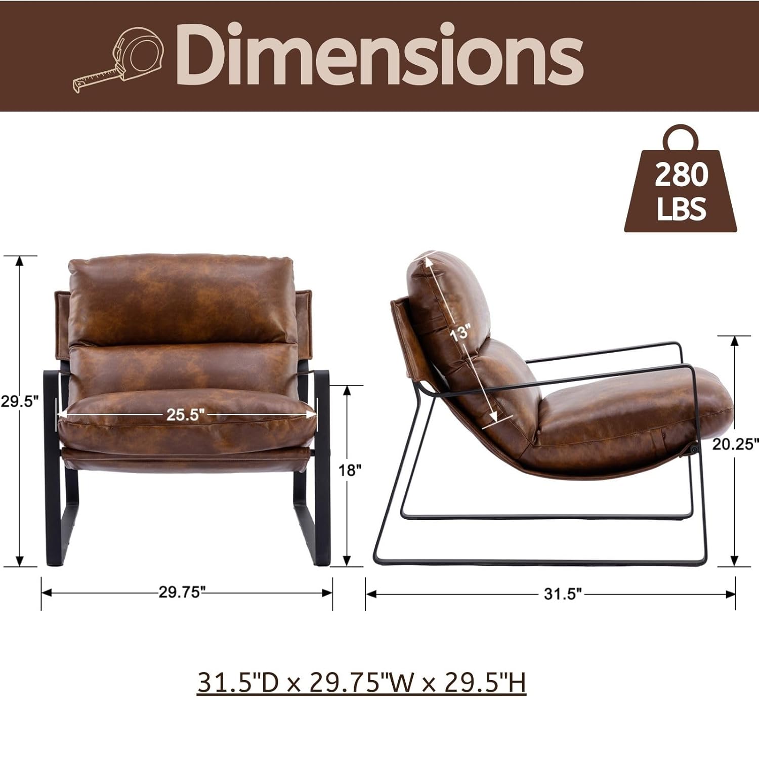 PU-Leder Akzent-Sessel 2er-Set – Adirondack Chair Wood Bewertung und Preis