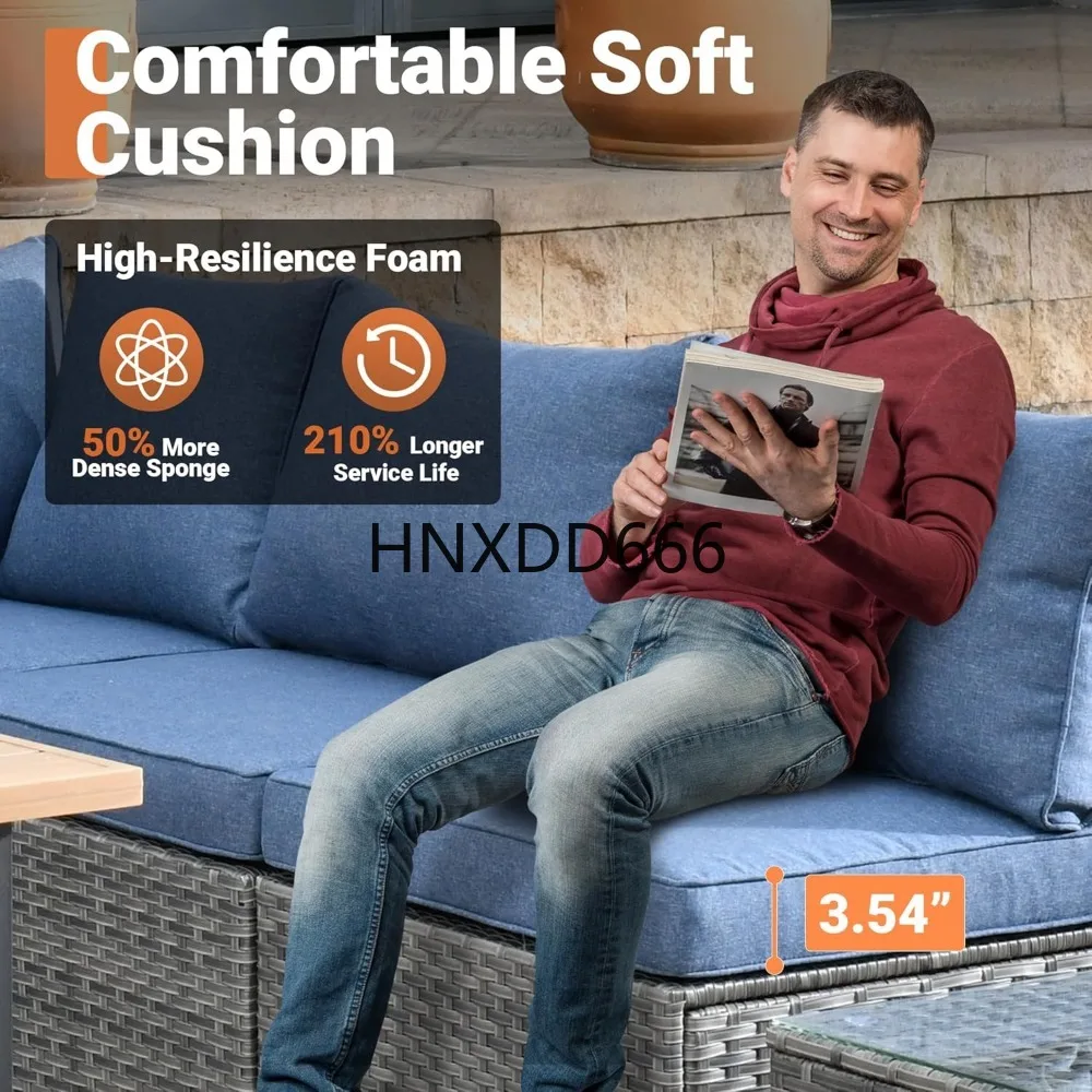 8-teiliges Gartenmöbel-Set mit – Outdoor Furniture With Fire Pit Table Bewertung und Preis